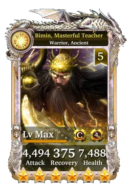 Bimin, Masterful Teacher
