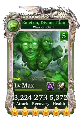 Emetria, Divine Titan